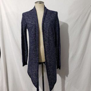 Eileen Fisher Blue Linen Blend Open Cardigan SP
